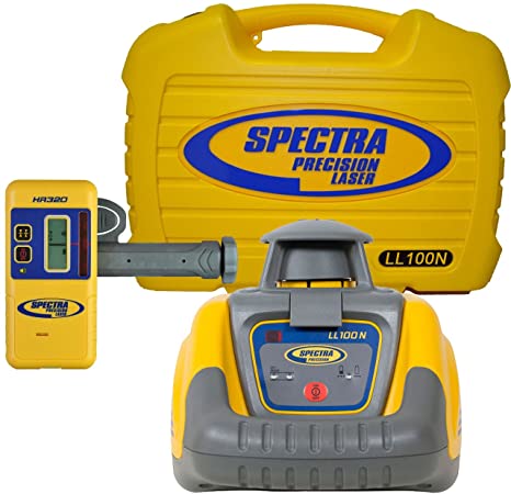 Spectra Láser Nivel LL100N-3, Receptor HR320, Trípode, Estuche, y Adaptador C59